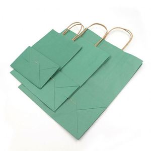 Fashion Reusable Gift Paper <b>Bag</b> Kraft Paper Gift Packaging Flexo Printing Recyclable Hand Length Handle Accept - Product Image 6