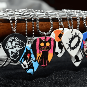 Collar con Plectro <span class=keywords><strong>de</strong></span> Guitarra Personalizado, Colgante <span class=keywords><strong>de</strong></span> Acero <span class=keywords><strong>de</strong></span> Titanio, Accesorio <span class=keywords><strong>de</strong></span> Hip Hop y <span class=keywords><strong>Rock</strong></span>, Patrón Personalizado, Souvenir <span class=keywords><strong>de</strong></span> <span class=keywords><strong>Banda</strong></span> Musical al por Mayor - Product Image 6