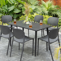Chaise professionnelle de Restaurant en plastique, Chaise en plastique moulée sans bras pour Restaurant Commercial en plein air, café