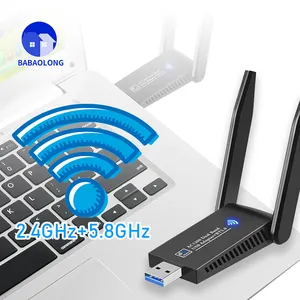 RTL8822BU 5ghz 1300mbps Wifi دونغل Usb2.0 اللاسلكية Wifi محول شبكة بطاقات للنوافذ XP/فيستا/7/8/10/11