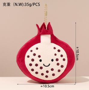 Portachiavi Creativi a Forma di Verdure con Espressioni Divertenti: <span class=keywords><strong>Aglio</strong></span>, Zenzero, Cipollotto, Frutta e Piante - Peluche Imbottiti in Cotone PP per Macchine Artiglio - Product Image 6