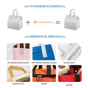 Sac fourre-tout en polypropylène non tissé recyclable avec poignée Flexiloop et doublure en aluminium pour livraison thermique de produits de boulangerie, pain, gâteaux et pâtisseries - Product Image 4