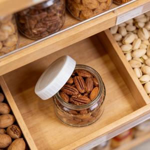 Barattoli <span class=keywords><strong>in</strong></span> <span class=keywords><strong>Vetro</strong></span> Ermetici con Coperchi <span class=keywords><strong>in</strong></span> Metallo Argentato 5oz 9oz 14oz 18oz Contenitori <span class=keywords><strong>in</strong></span> <span class=keywords><strong>Vetro</strong></span> Trasparente per Organizzazione Dispensa e Snack - Product Image 6