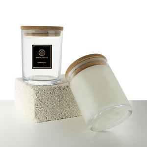 ที่ใส่เทียนแบบแก้วนำกลับมาใช้ใหม่ได้เป็นมิตรต่อสิ่งแวดล้อมพิมพ์ลายเสือดาวปรับแต่งโลโก้ได้ตามต้องการ - Product Image 5