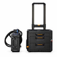 Nettoyeur laser pulsé mobile 300W avec chariot à roulettes et tête de nettoyage portative pour l'élimination de la rouille et de la peinture sur site
