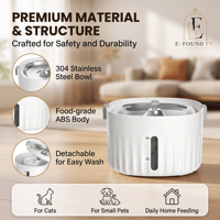 Fontaine à eau intelligente pour animaux de compagnie 2L en acier inoxydable avec capteur, distributeur pour chat, rechargeable par USB, silencieuse, filtration 4 couches, solide, étanche, OEM