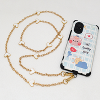 Buatan kustom DIY rantai ponsel dengan liontin multifungsi rantai Crossbody casing ponsel Aksesori rantai panjang 1m/1.2m