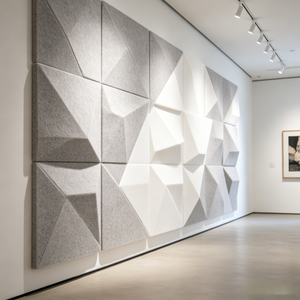Panneau mural acoustique personnalisé en fibre de polyester, panneau insonorisant, <span class=keywords><strong>solution</strong></span> écologique résistante au feu pour les entrepreneurs et les constructeurs - Product Image 1
