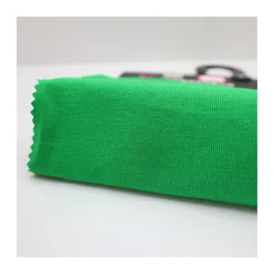 High Quality 100% Cotton 26S 1X1 RIB Cotton For Garment Green Color Stock