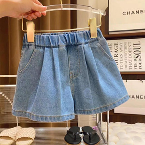 Completo Estivo per Bambine, Stile Coreano, T-shirt Arcobaleno a Maniche Corte e <span class=keywords><strong>Pantaloncini</strong></span> in Denim, Nuovo Stile Trendy - Product Image 6
