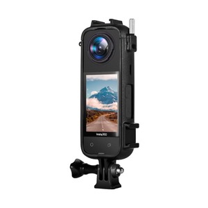 Accesorios de Plástico PC Duradero de Alta Calidad, <span class=keywords><strong>Precio</strong></span> de Fábrica, Soporte de Doble Zapata Fría, Jaula de Marco para Insta360 One X4, Negro, Portátil para Exteriores - Product Image 1