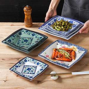 Xiangyuan <b>melamine</b> tableware <b>plates</b> for commercial restaurants and hotels, including stir-fry and cold dish <b>plates</b>, square - Product Image 3