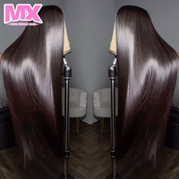 Peluca de Cabello Humano Virgen Brasileño Liso y Rizado 13x4, Peluca Frontal de Encaje Indio Natural, Pelucas Frontales Completas de Encaje HD Sin Pegamento Vietnamitas Naturales