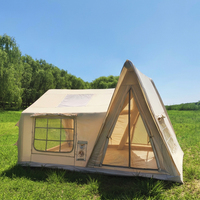Tente gonflable de luxe en PVC/Nylon pour événements estivaux, imperméable, avec deux pièces, pour le camping et les fêtes en plein air