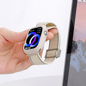 สายนาฬิกาไนลอนยืดหยุ่นสายรัดกีฬาสำหรับแอปเปิ้ลวอทช์11 10 9 8 <span class=keywords><strong>SE2</strong></span>อัลตร้าพร้อมหัวเข็มขัดแม่เหล็ก - Product Image 2