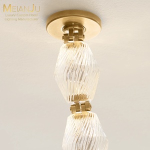 Zhongshan Lampe à chaîne en <span class=keywords><strong>cuivre</strong></span> moderne de qualité supérieure Luminaires Lustre suspendu d'intérieur de luxe pour hôtel - Product Image 4
