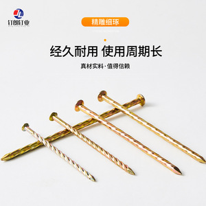 Clous torsadés Dinglong Industry 40mm 50mm 60mm 80mm 90mm 100mm 125mm 150mm 200mm en acier zingué à tige spirale - Product Image 3