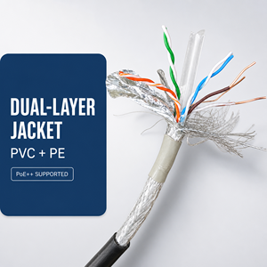 <span class=keywords><strong>Cable</strong></span> <span class=keywords><strong>de</strong></span> <span class=keywords><strong>Red</strong></span> Impermeable para Interiores/Exteriores CAT7 <span class=keywords><strong>de</strong></span> 305m (1000 pies), <span class=keywords><strong>8</strong></span> Conductores <span class=keywords><strong>de</strong></span> Cobre Puro, 23awg, Directo <span class=keywords><strong>de</strong></span> Fábrica - Product Image 5