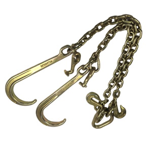 G70 thép không gỉ Giao thông vận tải Truck Trailer Tow Chain 8 \ "J móc và t móc hợp kim mạ kẽm sắt Hàn cấu trúc - Product Image 1