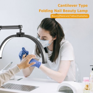 2032 Foldable Manicure Half Moon Gel Nail Art Desk Light Dimmable Beauty Salon Table Working Lamp Energy Save Led Lamp for Nail - Product Image 3