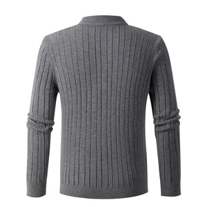 Suéter de punto para hombre con <span class=keywords><strong>cremallera</strong></span> y <span class=keywords><strong>cuello</strong></span> alto, suave, de manga larga, para invierno, venta al por mayor - Product Image 5