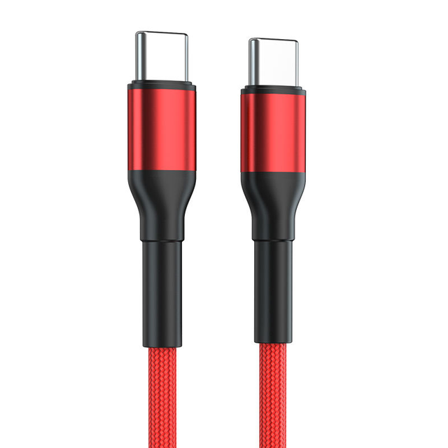 Eco-Friendly Type-C to Type-C Nylon Braided Cable 60W Fast Charging High Durability for Mobile Phone
