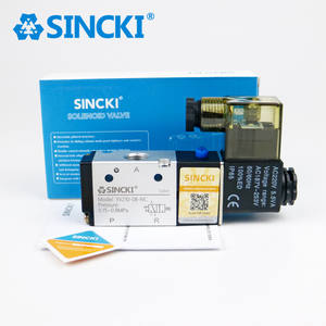 Sincki โซลินอยด์วาล์วลม NC แบบเดี่ยวทำจากอะลูมิเนียมอัลลอย3V ซีรีส์3V210-08ชิ้นส่วนนิวเมติกทิศทางเดียวทำงานด้วยนักบิน - Product Image 3