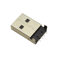 Connecteur mâle USB 2.0 Type A 4 broches 30V 1.5A Montage horizontal SMT pour transfert de données