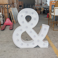 Support de lettres circulaire en métal doré effet miroir, base décorative pour table de salle à manger, idéal pour fêtes et mariages