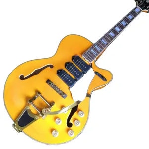 Yüksek kaliteli elektrik gitar gitar altın caz en kaliteli özelleştirilmiş