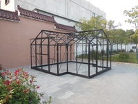 Serre d'Orangerie Growell GT10 Grande et Robuste avec Cadre en Aluminium Durable et Verre Trempé, Montage Facile pour Utilisation en Jardin Extérieur