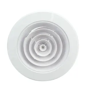 White Circular Diffuser Plastic Grille Diffuser Ventilation Duct Valves Cover Silent Multi Purpose Exhaust Fan