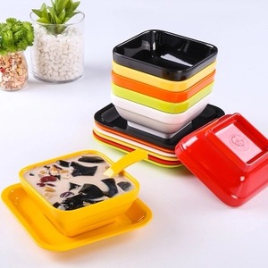 Melamine syrup bowl, creative <b>plastic</b> taro ball sago dessert bowl, shaved ice bowl, grass jelly, fruit salad tableware <b>set</b> - Product Image 3
