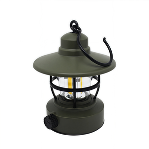 Green Camp Hurricane Lantern con atenuador giratorio continuo | Vintage-Top Outdoor Light con gancho para jardín, tienda <span class=keywords><strong>de</strong></span> campaña, uso nocturno - Product Image 6