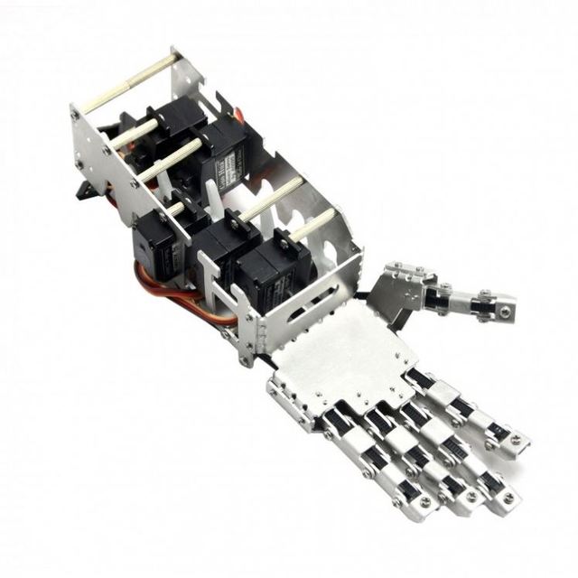 5DOF Humanoid Five Fingers Metal Manipulator Left Hand+Right Hand with A0090 Servos for Robot DIY