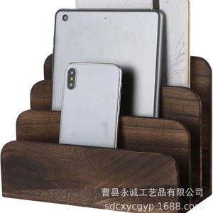 Office <b>Organizer</b> Desktop <b>File</b> Holder Natural Wood Color Rectangle Standing Type YC-568223 - Product Image 4
