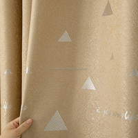 Vente en gros Ensemble de rideaux jacquard Tissu occultant en lin triangulaire de haute qualité pour le salon