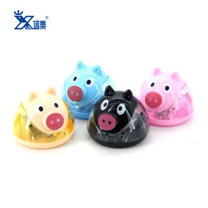 Vỏ Nhựa Trường Hợp Sharpener Pig Animal Thiết Kế Dễ Thương Bút Chì Sharpener