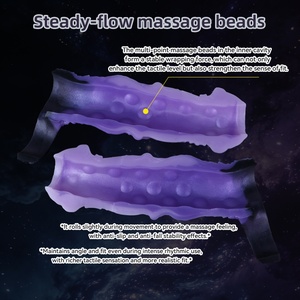 YC-2510 Phantom purple S/M/L Extensor de Pene de Silicona, Funda para Pene, Juguetes Sexuales para Agrandamiento del Pene con Anillo para Retrasar la Eyaculación - Product Image 5