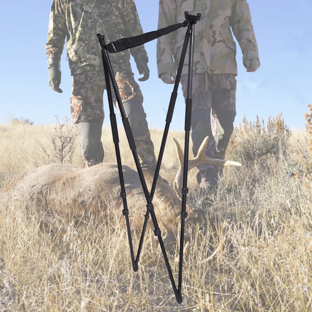 Desain New3-Legged aluminium memberikan dukungan pada dua titik untuk/tongkat menembak tripod berburu