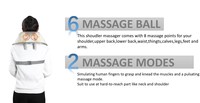 Nouveauté : Masseur Shiatsu Électrique Sans Fil EMOKA pour Épaules et Nuque avec Fonctions Chauffantes, de Roulement et de Pétrissage – Ceinture de Massage