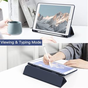 Thông minh bảo vệ đầy đủ tự động đánh thức/ngủ đứng Ipad 9.7 5th/6th Air2 Gen PU trường hợp máy tính bảng với chủ bút - Product Image 6