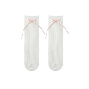 Nuevos calcetines <span class=keywords><strong>de</strong></span> tripulación sexy <span class=keywords><strong>de</strong></span> alta tripulación para niñas <span class=keywords><strong>de</strong></span> estilo chino Medias altas para niños con lazo <span class=keywords><strong>de</strong></span> color sólido vintage - Product Image 6