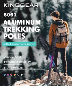 Kính thiên văn đi bộ đường dài gậy leo núi cực tùy chỉnh cạnh tranh núi đa chức năng gấp cao su nhôm 6061 Túi OPP + carton - Product Image 3