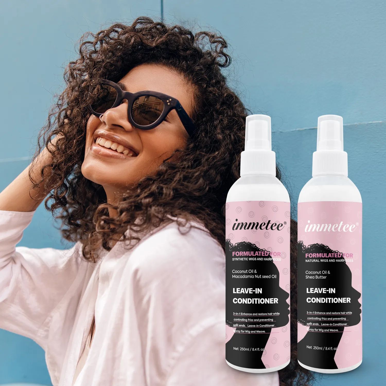 IMMETEE Leave-In Conditioner Spray Nourishing Anti-dry Hair Wig Leave In Condition Organic Shampoo and conditioner