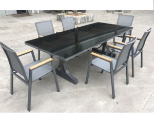 Thương Mại Ngoài Trời Đồ Nội Thất Vườn Mây <span class=keywords><strong>Wicker</strong></span> Bộ Bàn Ăn Và Ghế Patio Đồ Nội Thất - Product Image 3