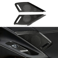 Couvre-haut-parleurs de porte en fibre de carbone pour Corvette C8 Stingray Z51 Z06, décoration intérieure de voiture