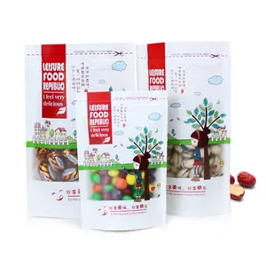 Échantillon gratuit de sachets de thé, Design personnalisé, support Compostable, pochette non imprimée, emballage blanc, sacs en papier Kraft avec fenêtre