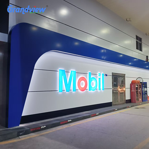 Station de carburant Structure d'éclairage Espace Cadre Accessoires Station de remplissage Led Publicité Auvent Station-service Fascia Board - Product Image 3