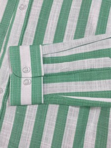 Chemise <span class=keywords><strong>Polo</strong></span> Rayée en Polyester/Coton <span class=keywords><strong>Ralph</strong></span> à Manches Longues Printemps/Été/Automne Décontractée pour Couple, Protection Solaire, Broderie Frontale - Product Image 5